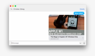 Macos Sierra Messages Youtube Inline - Youtube #6277211