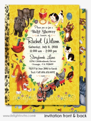 Little Golden Book Baby Shower Invitations - Classic Characters Of Little Golden Books By Various #6278654