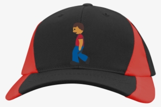 Man Walking Emoji Ystc11 Sport-tek Youth M - Eggplant Emoji Mid-profile Colorblock Hat #6278808