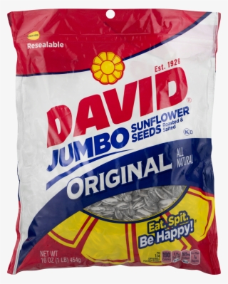 David Roasted And Salted Original Jumbo Sunflower Seeds, - David ...