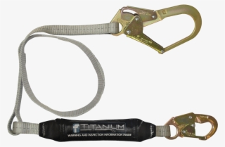 Falltech 82563t Titanium 6 Ft Single Leg - Falltech (82563t) 6' 6' Single Leg; Coated Web; Snap #6280786