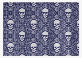 Teelaunch Cutting Boards Blue Skulls Cutting Board - Silk Square Scarf - Lv Skull Terror Cltn #6281895