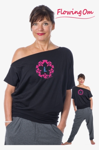 Diagonal, Short Sleeves "flowing Om" - Gym Shorts #6281954