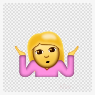 Idk Emoji Clipart Emoji Emoticon Shrug - Don T Know Girl Emoji #6282300