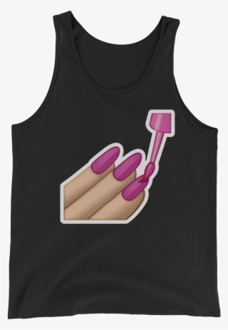 Men S Emoji Tank Top Nail Polish Just Black #6285169
