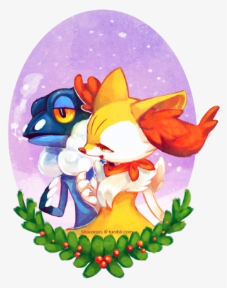 Shavostars @ Tumblr - Pokemon Frogadier And Braixen #6288547
