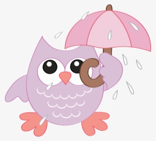 Rainbow Clipart Owl - 猫头鹰 卡通 打 伞 #6289162