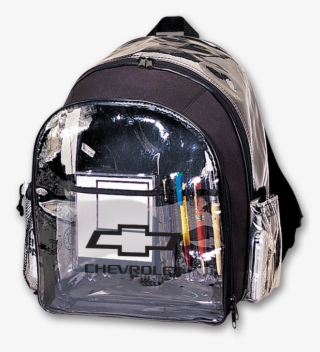 Clear Plastic Backpack W/ Open Bowtie Racing - Backpack #6290710