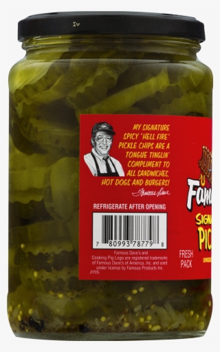 Famous Dave's Signature Spicy Pickle Chips 24 Fl - Famous Dave's Signature Spicy Pickle Chips - 24 Fl #6291573