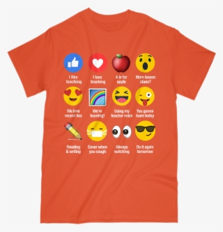 I Like Love Teaching Emoji Emoticon Sayings Graphic - T-shirt #6293706