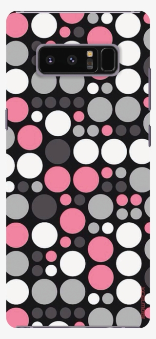 Cabochon 20mm Jewel Earrings * Pink-grey-white Polka #6297047