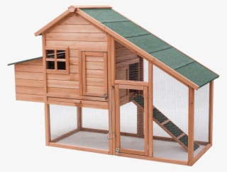 67" Outdoor Rabbit Hutch Chicken Coops Cage With Ladder - Casa De Conejo De Madera #6299484