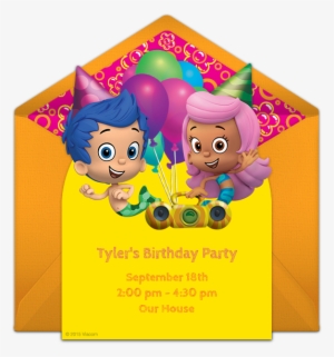 Bubble Guppies Birthday Online Invitation - Bubble Guppies Twin Birthday Party Invitations #630037