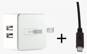 Omnihil 2-port Usb Charger W/ Usb Cable For Mini Projector, #630100