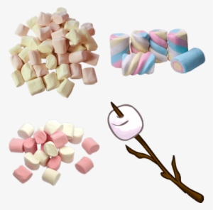 Cartoon Marshmallows On Sticks Clipart #630254