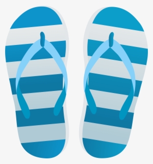 Blue Flip Flops Transparent Clip Art Image - Flip Flops Transparent Background #630355