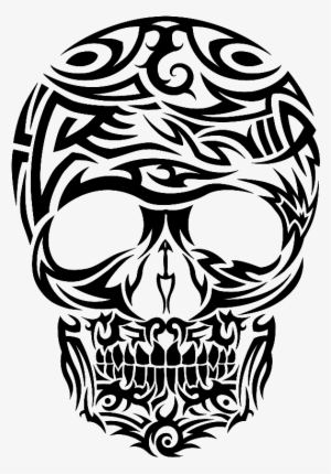Tribal Tattoo Style Skull Gifts By Cm - Tribal Skull Tattoo Png #630673