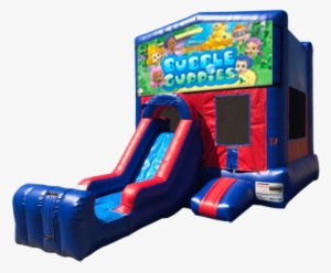 Bubble Guppies Mini Red & Blue Bounce House Combo W/ - Descendants Bounce House #630694