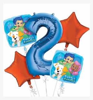 Bubble Guppies Transparent - Bubble Guppies 2nd Birthday Balloon Bouquet 5pc #630850