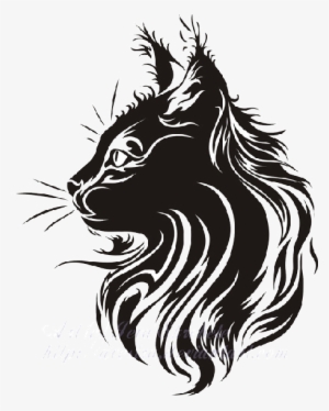 Cat Skull Tattoo - Cat Drawing Tribal #631002