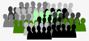 Green And Grey Crowd Clip Art - Clip Art #631136