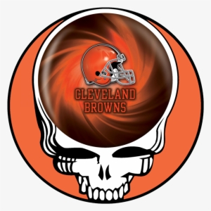 Cleveland Browns Skull Logo Iron On Transfers - Grateful Dead Steal Your Face #631307