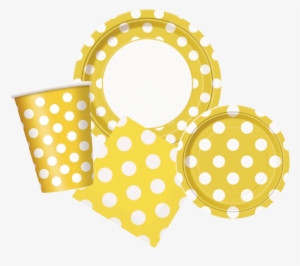 Sunflower Yello Lime Green Dots - 8 Assiettes Pois Jaune #632172