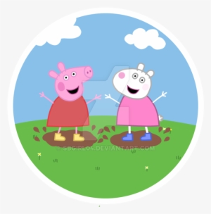 Peppa And Suzy Jumping In Puddles By - Cartoon #632530 Peppa And Suzy Jumping In Puddles By - Cartoon #632530