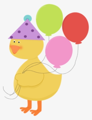 Svg Download Duck Clip Art Images Party - Animal Holding Balloon Clipart #632815