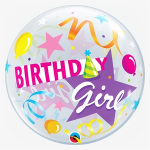 Lightbox - Qualatex 22 Inch Single Bubble Balloon - Birthday Girl #633076