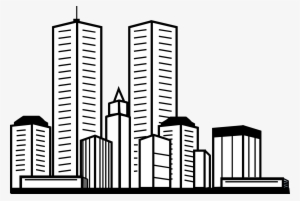 Tall Building Silhouette At Getdrawings Png Transparent - Skyscraper Clipart #633306