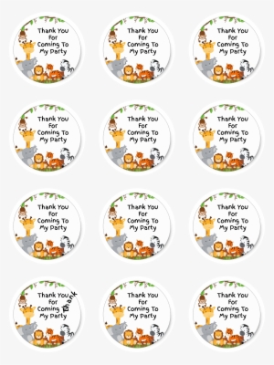 24 Jungle Animals Stickers - Jungle #633745