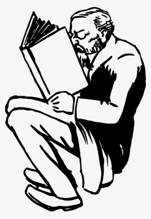 Big Image - Man Book Reading Coloring #634606