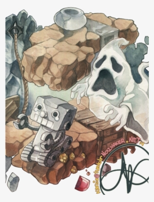 The Robot & Ghost [by The Lovely Mossmouth] Traditional - Still Life #634706