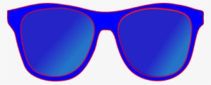 Blue Sunglasses Front Clip Art Vector Online Royalty - Clip Art #635108