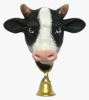 Resin Cow Head Magnet With Bell - Cattle #635800