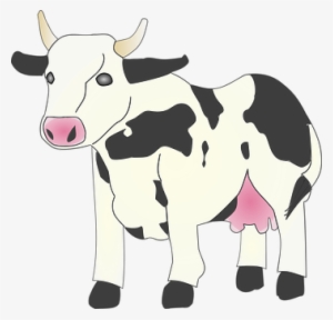 Cow Animal Mammal Black White Patterns Far - Cow Clip Art #636452