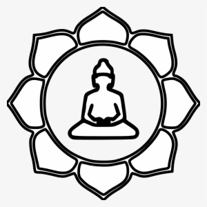 Buddha Flower Color Black White Line Art Coloring Book - Buddha Clip Art #637893