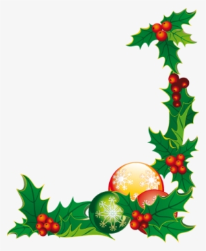 Christmas Corner Floral Sticker - Christmas Decoration #638151