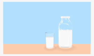 Clipart - Glass Milk Bottle Clipart Png #639152