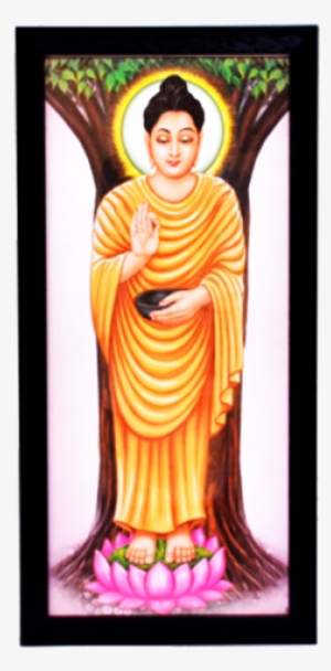 Gautam Buddha Digital Printing Framed Poster - Ambedkar Images With Buddha #639481