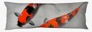 Calico Koi Fish Watercolor Illustration Body Pillow - Pez Koi Rojo Real #639574
