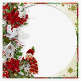Christmas Photo Frame Mistletoe - Christmas Frame Transparent ...