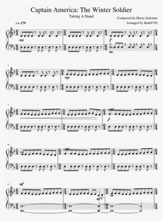 Captain America The Winter Soldier Taking A Stand Sheet - Zelda Ii Palace Theme Sheet Music #6304107