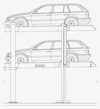 Car Stackers - Stack Parking Cad Block #6304109