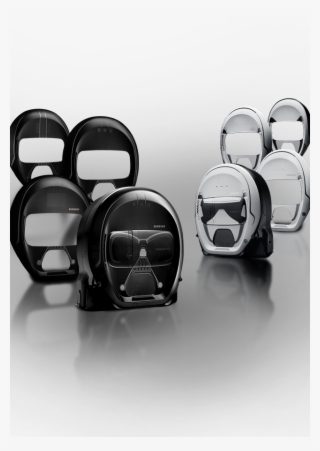 The Faces Of Darth Vader And The Stormtrooper Are Printed - Titanium Ring #6304172