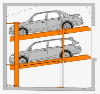 Garage Clipart Parked Car - Klaus Parking System #6305156
