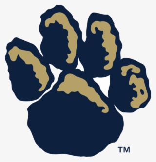 Panther Pawprint Logo University Of Pittsburgh Panthers - University Of Pittsburgh Greensburg Logo #6308277