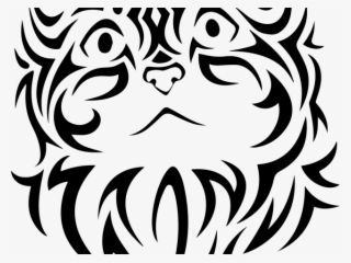 Kitten Clipart Public Domain - Tribal Cat #6309944