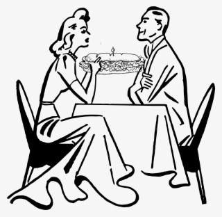 Alistair And Alexis In “my Hero ” Romanticdinner - Couple Dating Drawing #6312174